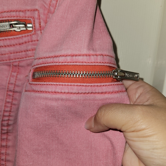 Express Vintage 1990s Denim Moto Jacket - Picture 5 of 6